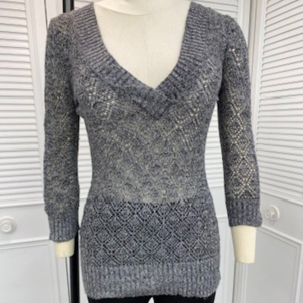 White House Black Market Grey Sweater Sz S